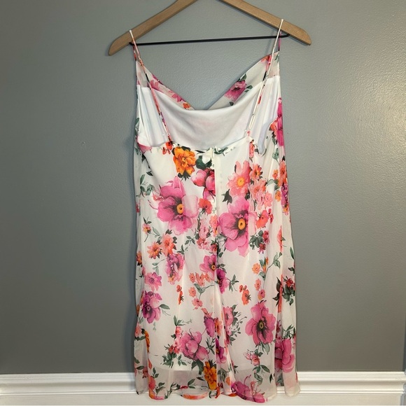*NWT* Altar’d State Floral Draped Cowl Neck Sleeveless Mini Dress, Size XL - Picture 4 of 6
